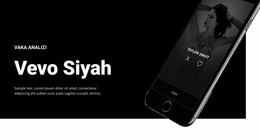 Vevo Siyah - Ücretsiz Joomla Şablonu