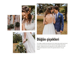 Düğün Çiçekleri - Basit Web Sitesi Şablonu