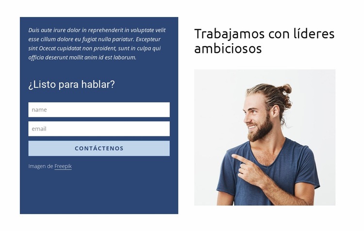 Formulario de contacto en cuadrícula Creador de sitios web HTML