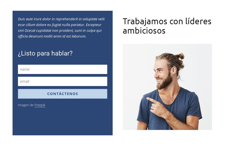 Formulario de contacto en cuadrícula Plantilla HTML