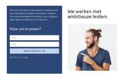 Contactformulier In Raster - HTML-Sjabloon Van Één Pagina