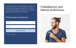 Um Design De Site Exclusivo Para Formulário De Contato Na Grade