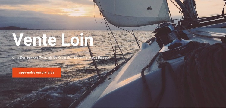 Voyage en mer sur yacht Modèle HTML5