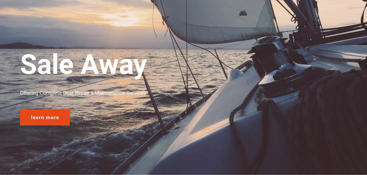 Sea travel on yacht HTML5 Template