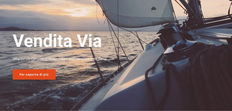 Viaggio in mare su yacht Progettazione di siti web