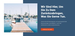 Website-Zielseite Für Yacht Service Store