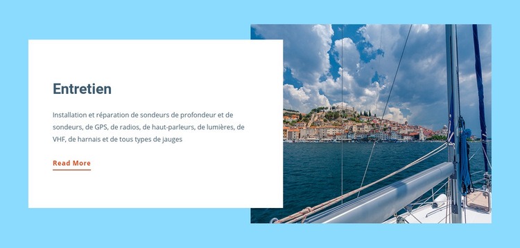 Magasin de réparation de yachts Modèles de constructeur de sites Web