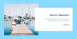 Réparation De Service De Yacht - Maquette De Site Web Gratuite