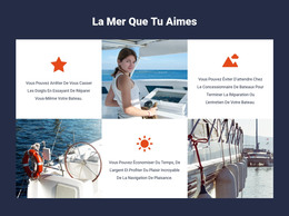 Voyage En Mer - Modèle De Page De Destination