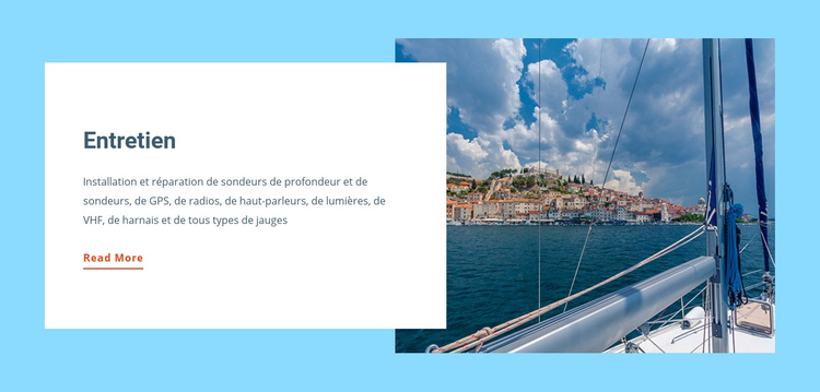 Magasin de réparation de yachts Thème WordPress