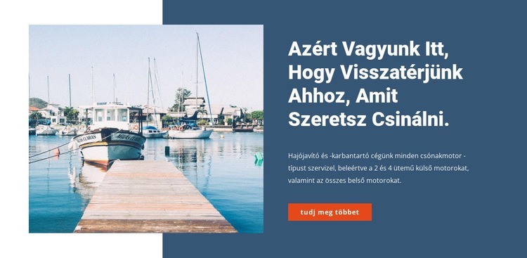Yacht szerviz bolt HTML Sablon