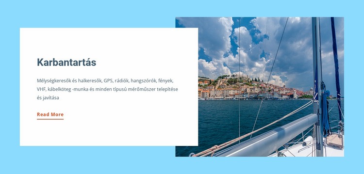 Yacht javítóműhely WordPress Téma