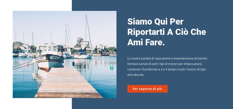 Negozio di servizi per yacht Costruttore di siti web HTML