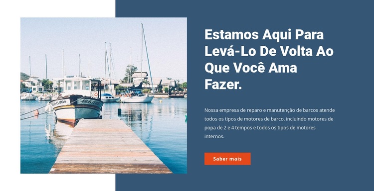 Loja de serviços de iates Landing Page