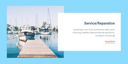 Yacht Service Reparation - HTML-Webbsidesmall