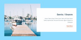 Yat Servisi Tamiri - HTML5 Şablonu