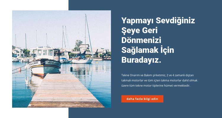 Yat servisi mağazası Joomla Şablonu