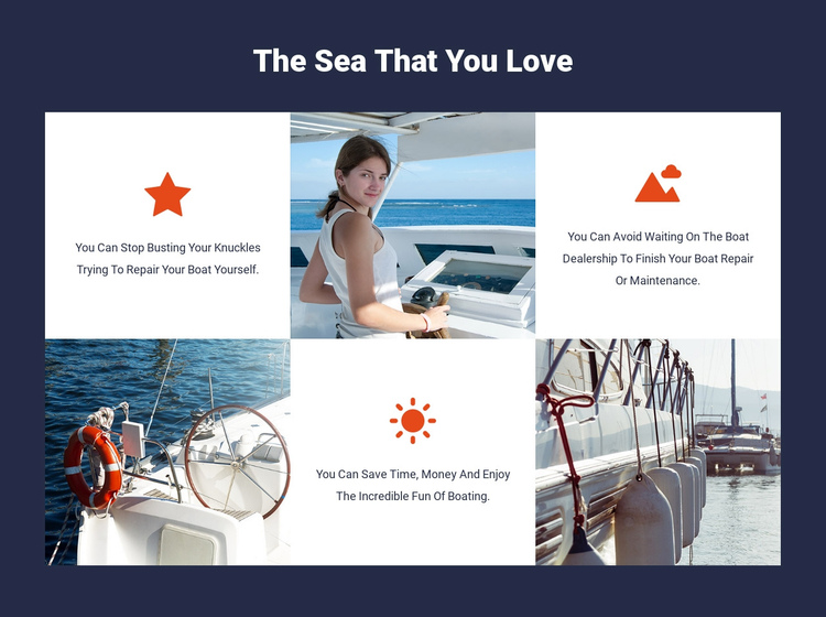 Sea travel Website Builder Software