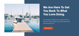 Yacht Service Store - Website Design Template