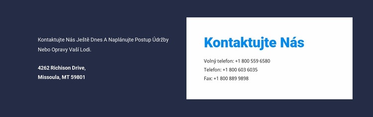 Konstrukce kontrastní adresy Šablona HTML