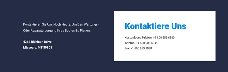 Design der Kontrastadresse Website design