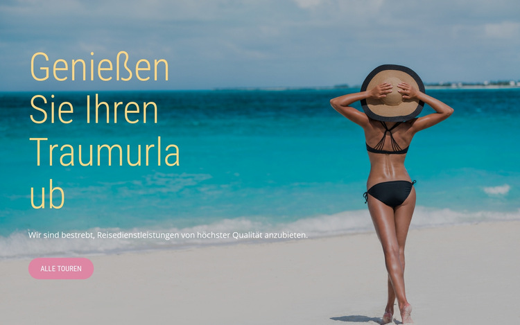 Traumurlaub Website-Vorlage