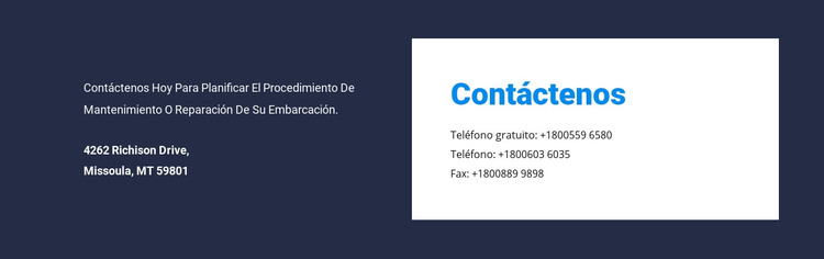 Diseño de dirección en contraste Plantilla HTML