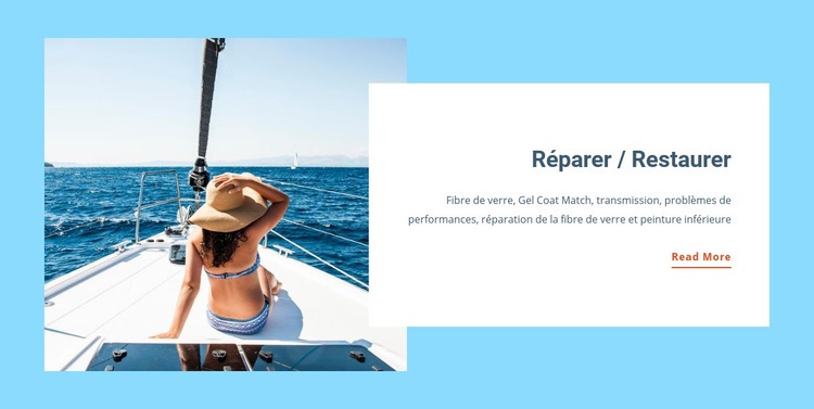 Réparation et entretien de yachts Maquette de site Web