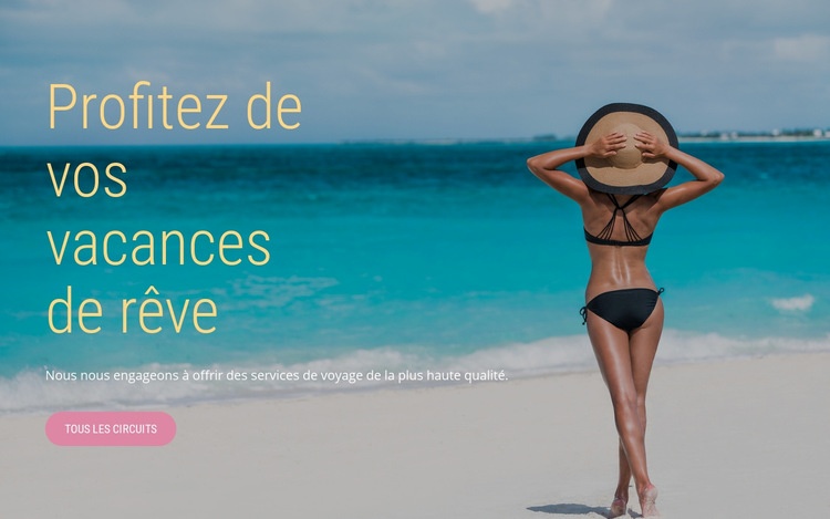 Vacances de rêve Page de destination