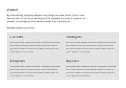 We Are Designers And Strategists - HTML Web Template