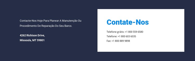 Design de endereço de contraste Template CSS