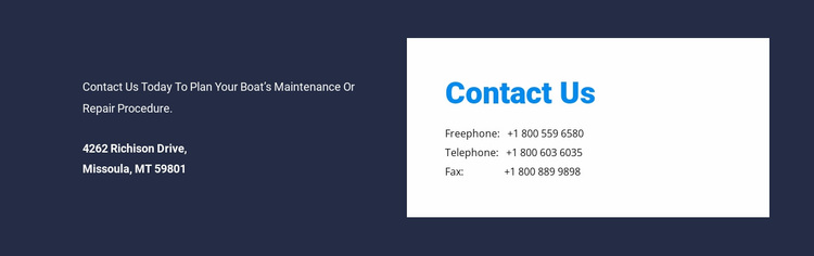 Contrast address design Website Design