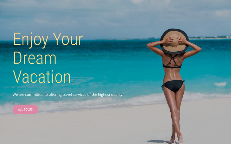 Dream vacation Website Mockup