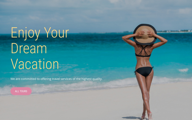 Dream vacation Landing Page