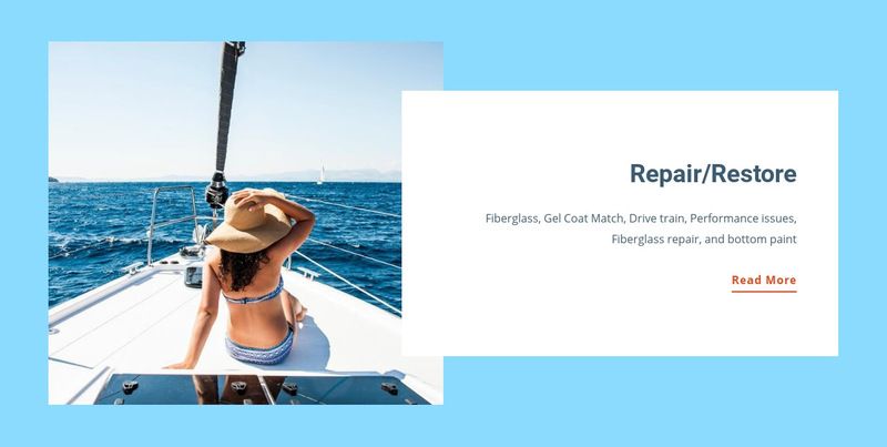 Yacht repair and maintenance Wix Template Alternative