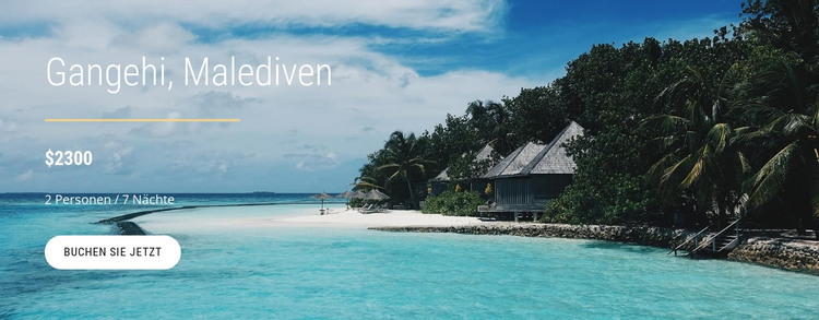 Urlaub auf den Malediven HTML-Vorlage