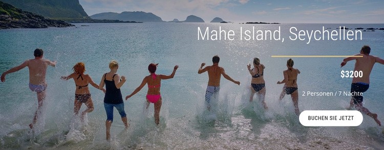 Reisen Sie auf die Insel Seychellen HTML Website Builder