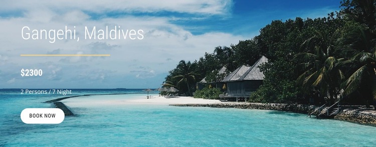 Vacations in Maldives Elementor Template Alternative