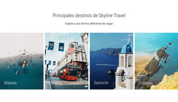 Viajes Skyline: Plantilla De Sitio Web Sencilla