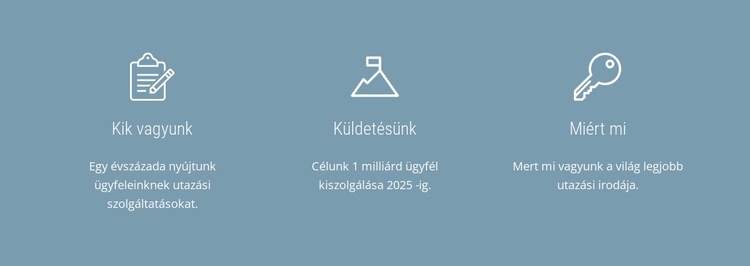 Rajongunk az utazásért Weboldal sablon