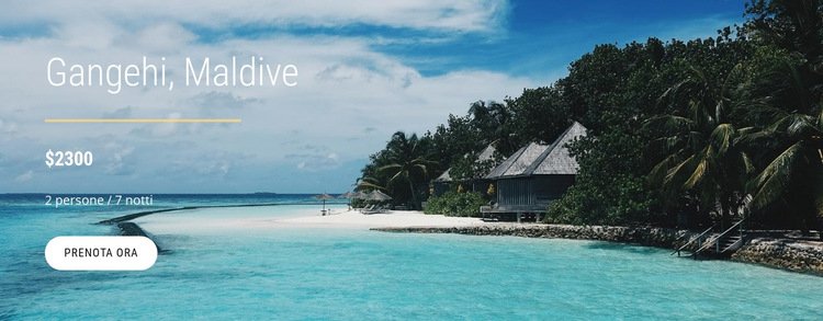 Vacanze alle Maldive Modello di sito Web