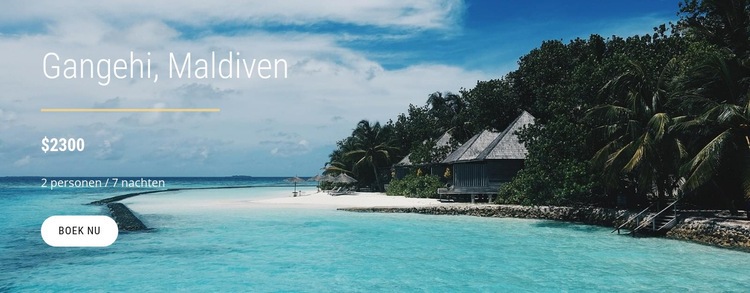 Vakanties op de Malediven Html Website Builder