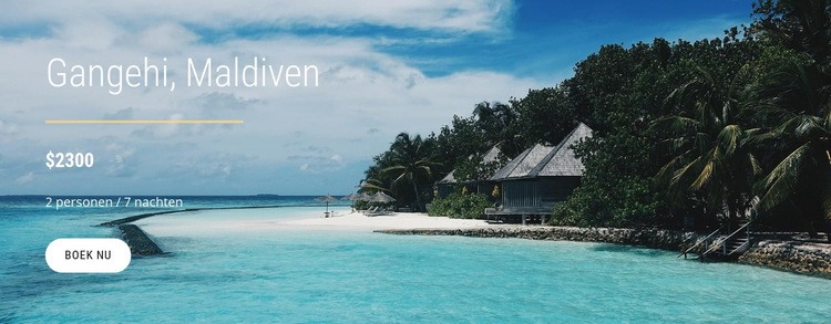 Vakanties op de Malediven Website Builder-sjablonen