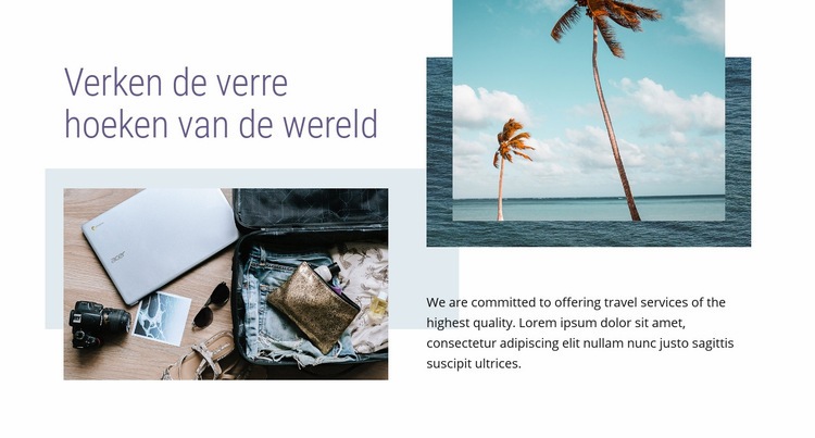 Zomervakanties Website ontwerp