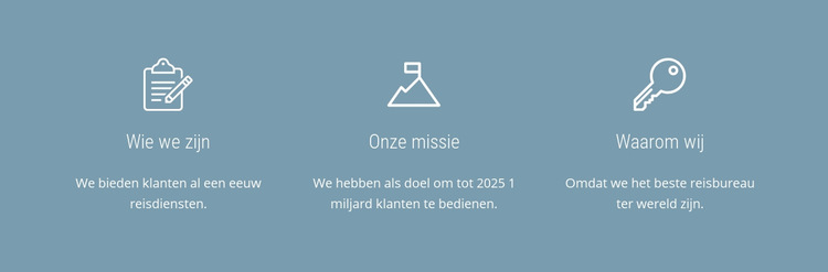 We zijn gepassioneerd door reizen Website sjabloon