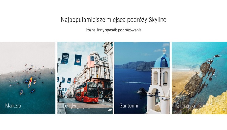 Skyline podróży Projekt strony internetowej