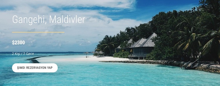 Maldivler Tatilleri HTML5 Şablonu