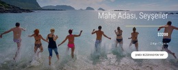 Seyşeller Adasında Seyahat Edin Bir Sayfa Şablonu