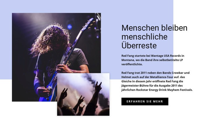 Menschliche Überreste Website design