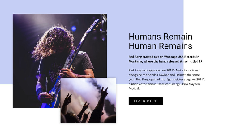 Human remains Homepage Design